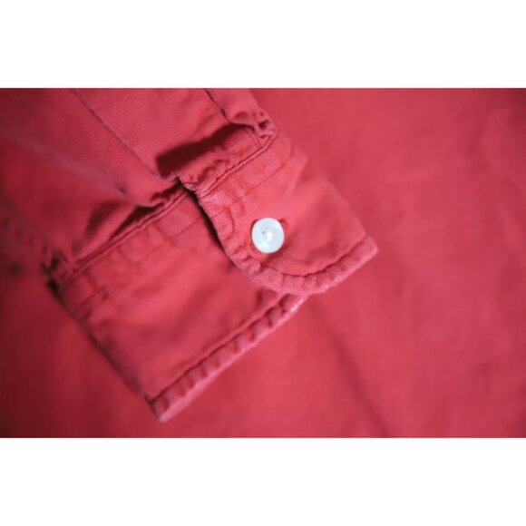 Abercrombie & Fitch Button Up Shirt Mens M Red Button Down Collared Long Sleeve - Picture 3 of 9